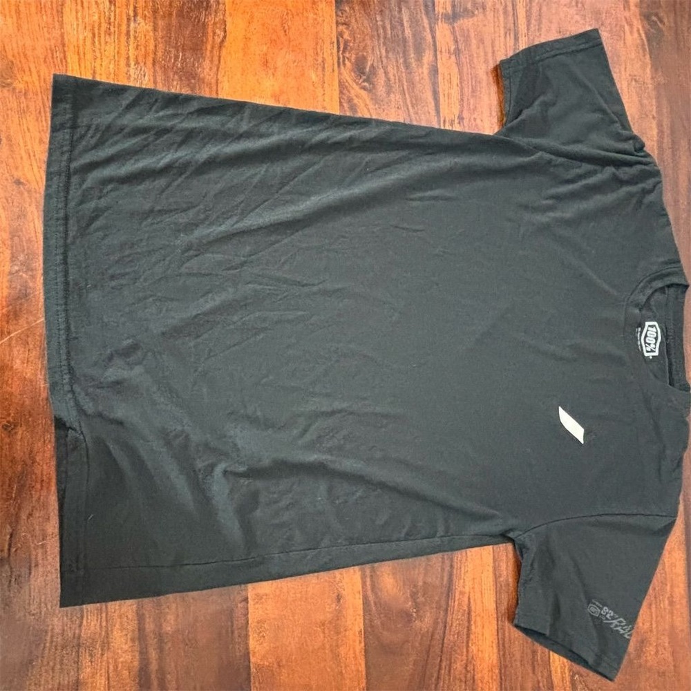 100% Percent Mens Small Black Graphic T-Shirt‎ Short Sleeve Motocross Racing Tee